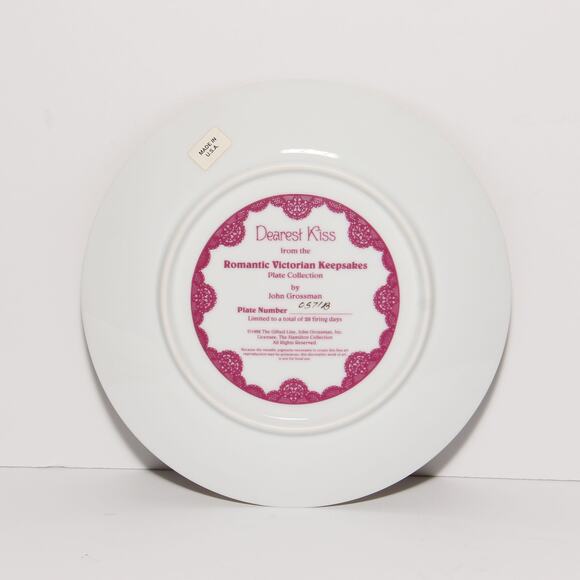 Vintage Hamilton Collection Dearest Kiss Collectible Plate - Picture 2 of 3